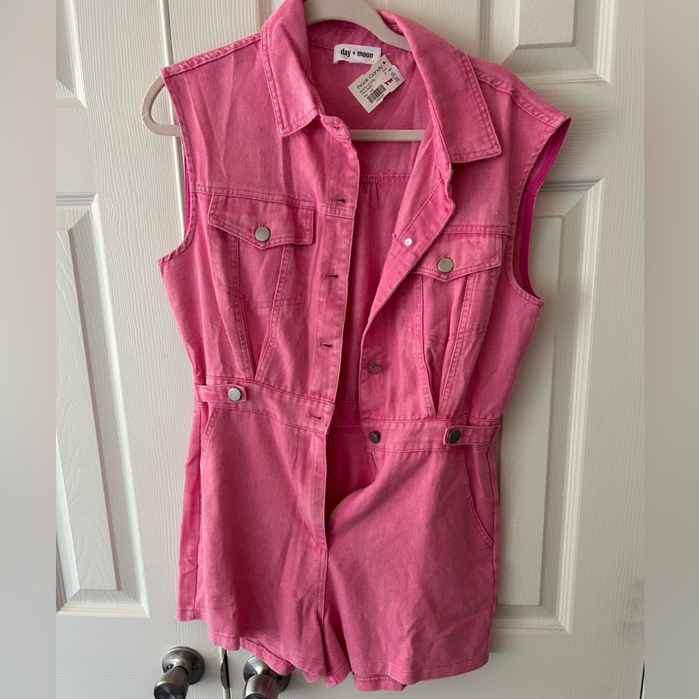 Vibrant Pink Sleeveless Romper